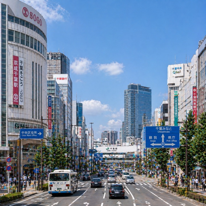 千葉市中央区の街並み