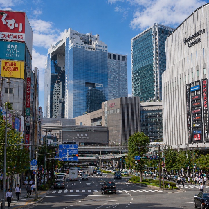 大阪市北区の街並み